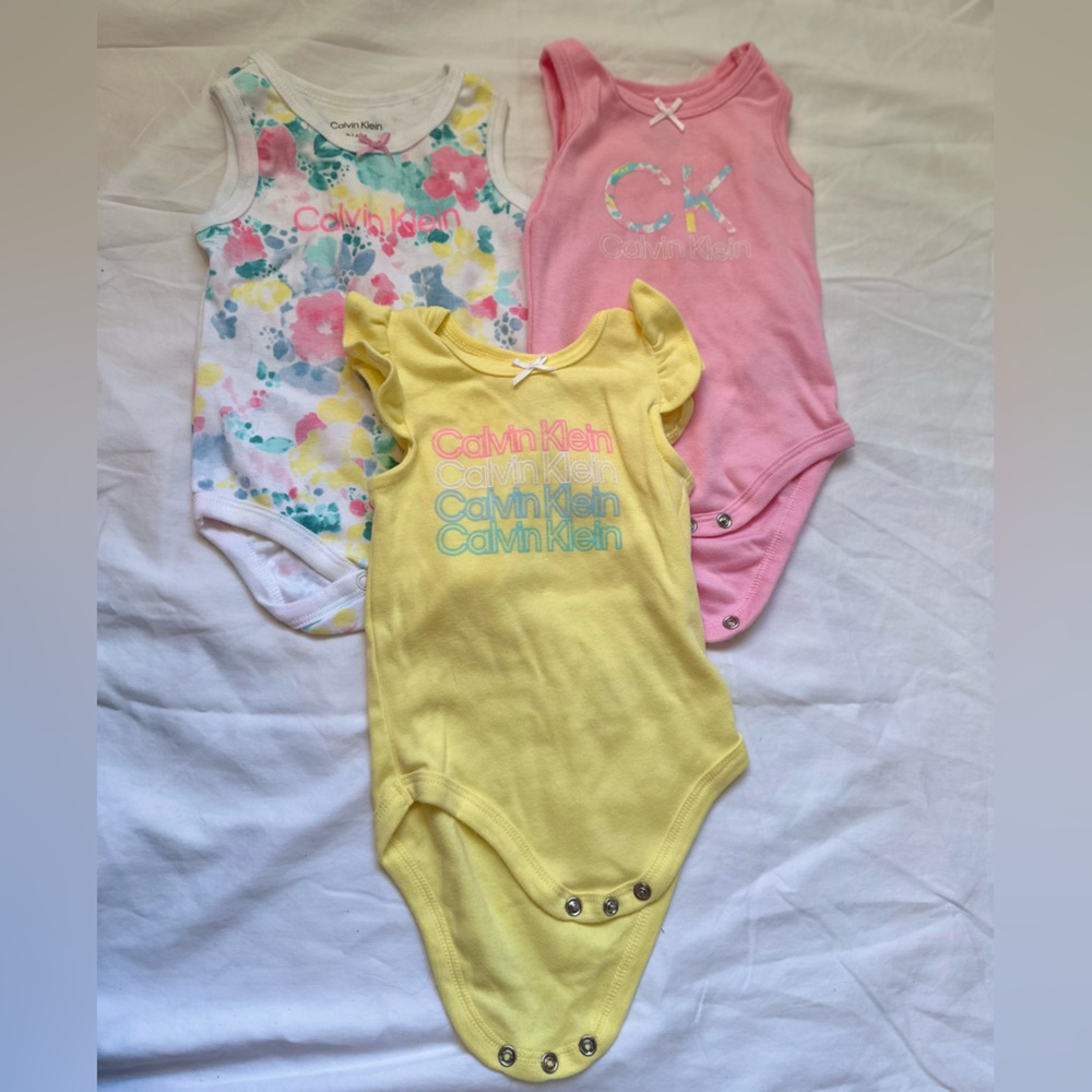 Baby girl Calvin Klein tank top onsie size 3/6 months lot